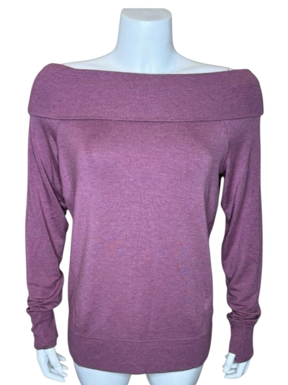 Athleta Studio Barre Sweatshirt Top S Modal Sugarplum Mauve
